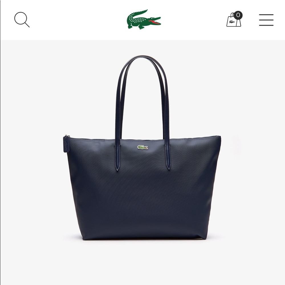 Navy Blue Lacoste Tote Bag